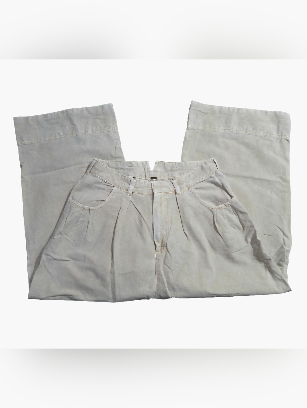 Free People Sweet Talk Chino Cropped Wide-Leg Pants
